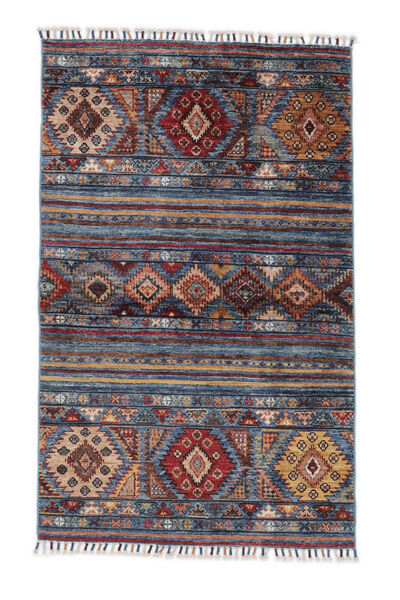 Tapete Shabargan 86X138 Preto/Azul Escuro (Lã, Afeganistão)