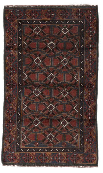 絨毯 バルーチ 103X170 ブラック/茶色 (ウール, アフガニスタン)
