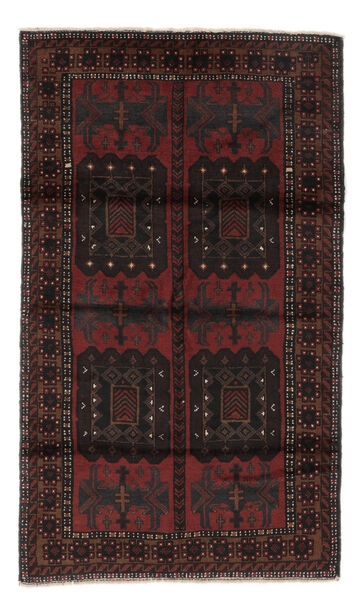 102X178 Beluch Teppe Orientalsk Svart/Mørk Rød (Ull, Afghanistan) Carpetvista