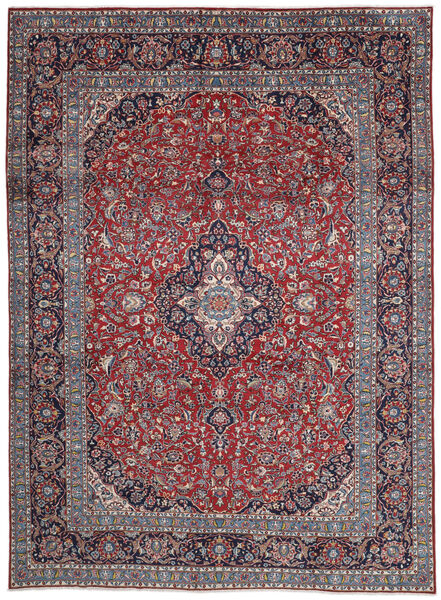 Tapete Oriental Kashan 293X408 Vermelho Escuro/Cinza Escuro Grande (Lã, Pérsia/Irão)