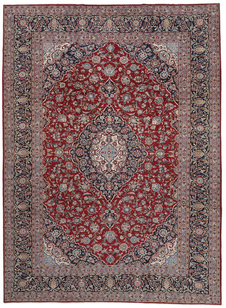 268X368 絨毯 カシャン オリエンタル ダークレッド/茶色 大きな (ウール, ペルシャ/イラン) Carpetvista