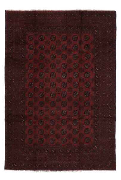  Afghan Fine Rug 198X285 Wool Black Carpetvista