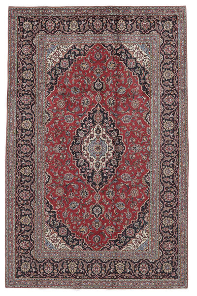 絨毯 オリエンタル カシャン 200X312 ダークレッド/茶色 (ウール, ペルシャ/イラン)