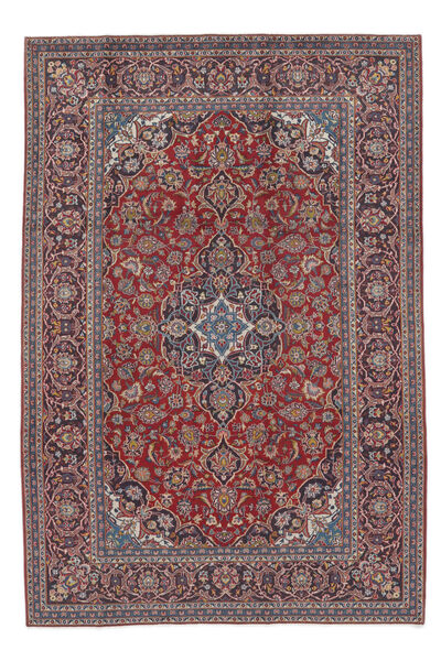 Keshan Teppich 211X313 Dunkelrot/Schwarz Wolle, Persien/Iran Carpetvista