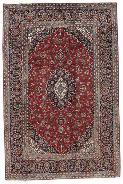 Tapete Oriental Kashan 205X315 Vermelho Escuro/Preto (Lã, Pérsia/Irão)