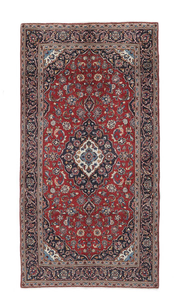 Tapete Oriental Kashan 145X280 Vermelho Escuro/Preto (Lã, Pérsia/Irão)