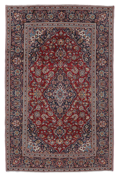 196X307 Alfombra Oriental Keshan Negro/Rojo Oscuro (Lana, Persia/Irán) Carpetvista