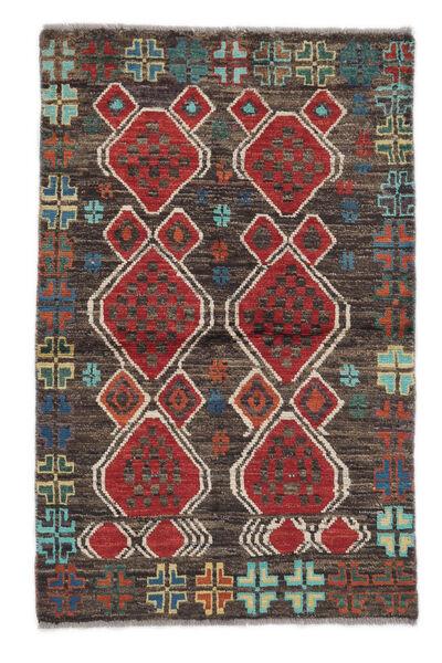88X138 Moroccan Berber - Afghanistan Teppe Moderne Svart/Mørk Rød (Ull, Afghanistan) Carpetvista