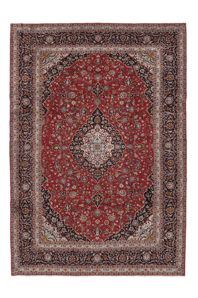 254X356 Tapete Oriental Kashan Vermelho Escuro/Preto Grande (Lã, Pérsia/Irão) Carpetvista