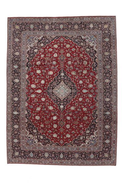 258X360 Alfombra Oriental Keshan Rojo Oscuro/Negro Grande (Lana, Persia/Irán) Carpetvista