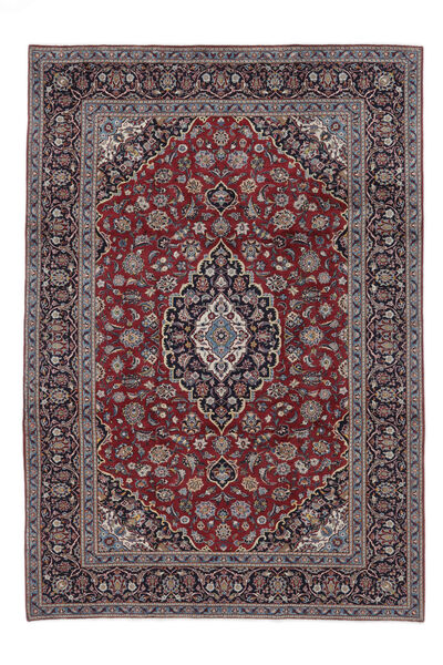234X345 絨毯 オリエンタル カシャン ダークレッド/ブラック (ウール, ペルシャ/イラン) Carpetvista