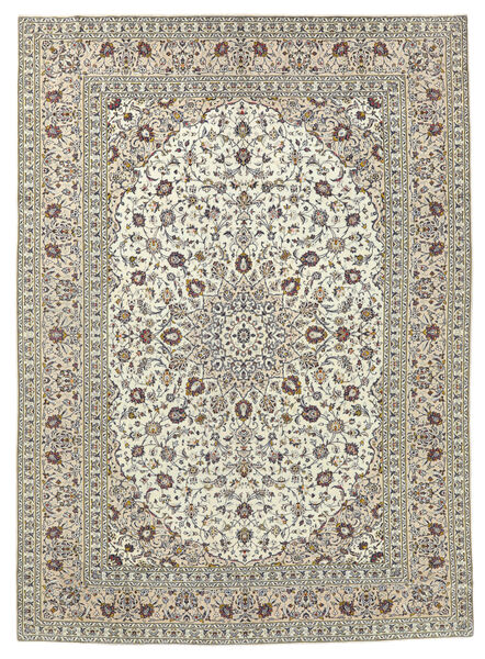 絨毯 ペルシャ カシャン 291X406 茶色/ダークイエロー 大きな (ウール, ペルシャ/イラン)