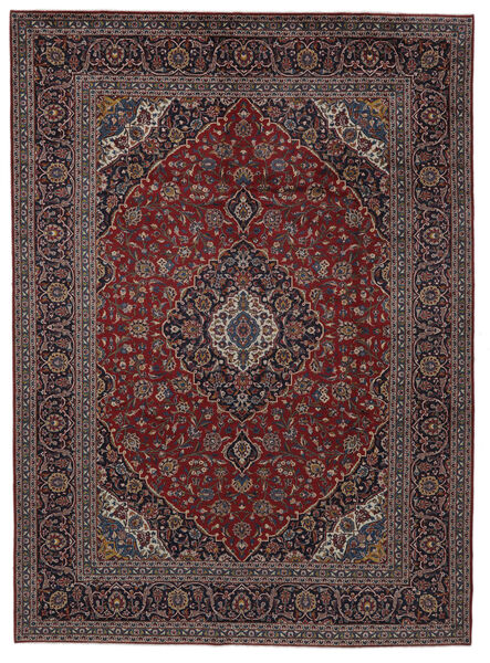  292X402 Keshan Teppe Svart/Mørk Rød Persia/Iran Carpetvista