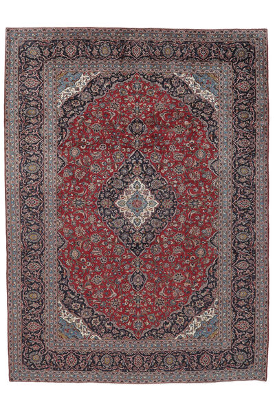291X397 Tapete Oriental Kashan Vermelho Escuro/Preto Grande (Lã, Pérsia/Irão) Carpetvista