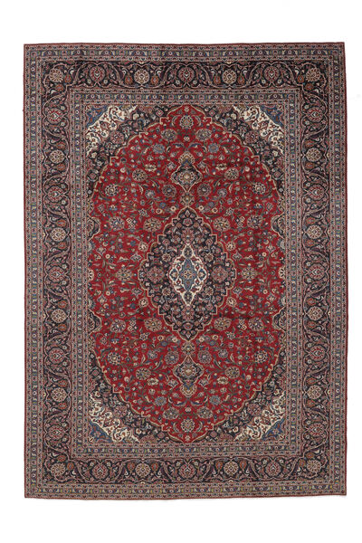 291X404 Tapis D'orient Kashan Rouge Foncé/Noir Grand (Laine, Perse/Iran) Carpetvista