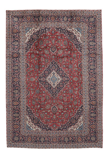 Tapete Kashan 245X354 Vermelho Escuro/Preto (Lã, Pérsia/Irão)