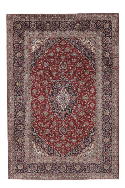 237X354 Tapete Oriental Kashan Vermelho Escuro/Preto (Lã, Pérsia/Irão) Carpetvista