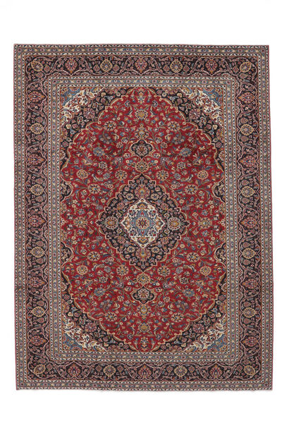 258X349 Alfombra Oriental Keshan Rojo Oscuro/Negro Grande (Lana, Persia/Irán)