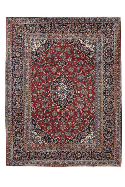 252X337 Alfombra Oriental Keshan Rojo Oscuro/Negro Grande (Lana, Persia/Irán) Carpetvista