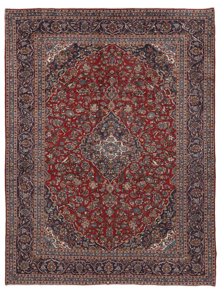 絨毯 オリエンタル カシャン 299X394 ダークレッド/ブラック 大きな (ウール, ペルシャ/イラン)