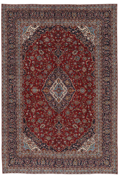 Tapis D'orient Kashan 288X429 Noir/Rouge Foncé Grand (Laine, Perse/Iran)