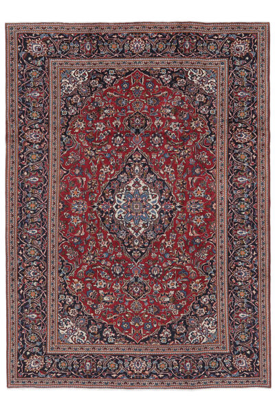 Tapete Kashan 249X339 Vermelho Escuro/Preto (Lã, Pérsia/Irão)