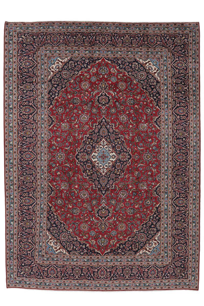 Tappeto Keshan 301X406 Nero/Rosso Scuro Grandi (Lana, Persia/Iran)
