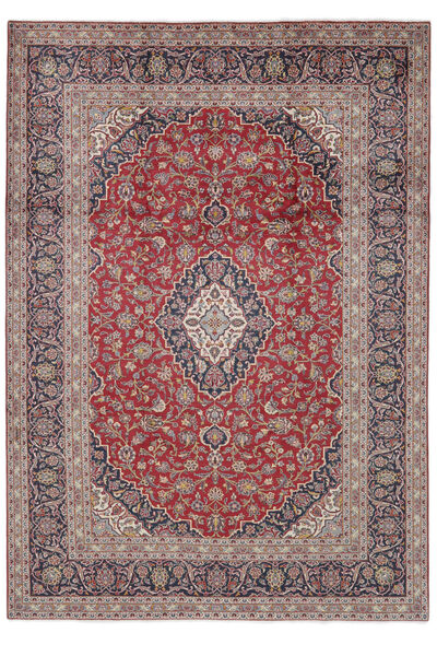  Persischer Keshan Teppich 244X346 Dunkelrot/Braun (Wolle, Persien/Iran)