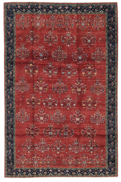Gabbeh Kashkuli Teppich 196X304 Dunkelrot/Schwarz Wolle, Persien/Iran Carpetvista