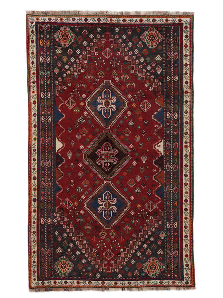 Koberec Orientální Ghashghai 159X260 Černá/Tmavě Červená (Vlna, Persie/Írán)
