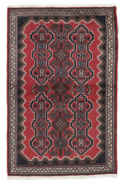  Persialainen Hamadan Matot Matto 86X130 Musta/Tummanpunainen (Villa, Persia/Iran)
