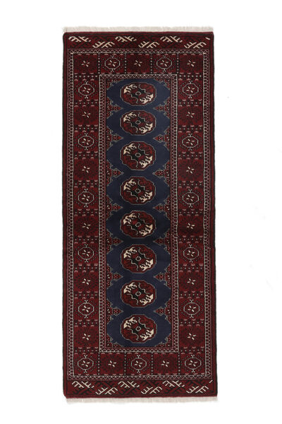83X195 러그 오리엔탈 Turkaman 복도용 러너
 검정색 (울, 페르시아/이란) Carpetvista