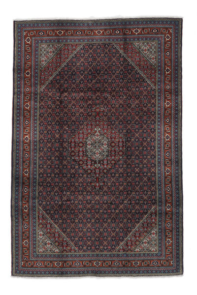 198X297 Ardebil Rug Oriental Black/Dark Red (Wool, Persia/Iran)