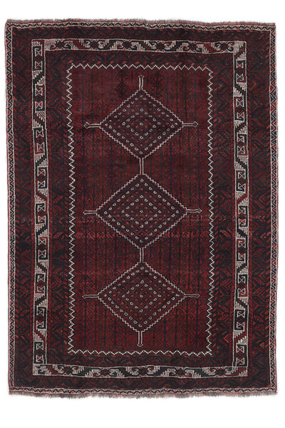 絨毯 シラーズ 190X264 ブラック/ダークレッド (ウール, ペルシャ/イラン)