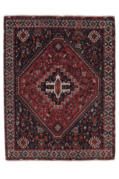 Tapis D'orient Shiraz 167X215 Noir/Rouge Foncé (Laine, Perse/Iran)