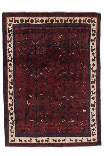  Oriental Shiraz Rug 182X250 Black/Dark Red Wool, Persia/Iran Carpetvista