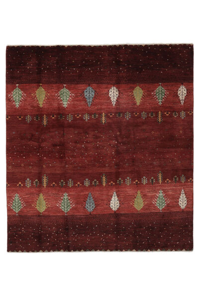191X211 Tapete Gabbeh Persa Fine Moderno Preto/Vermelho Escuro (Lã, Pérsia/Irão) Carpetvista