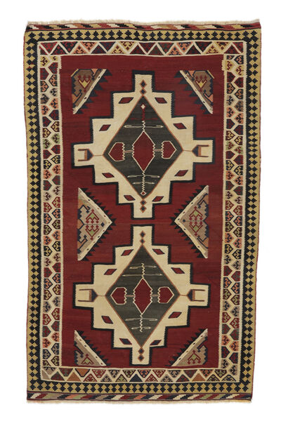  148X235 Kelim Vintage Matot Matto Musta/Ruskea Persia/Iran Carpetvista