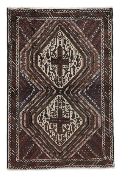  Orientalischer Afshar Shahre Babak Teppich 94X137 Schwarz/Braun Wolle, Persien/Iran Carpetvista