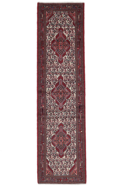 Dywan Orientalny Asadabad 86X315 Chodnikowy Czarny/Ciemnoczerwony (Wełna, Persja/Iran)