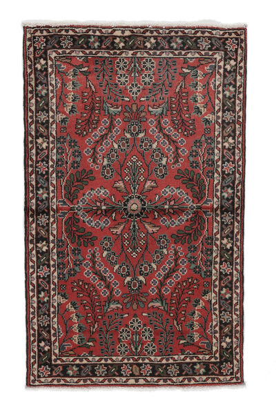 80X131 Lillian Teppe Orientalsk Svart/Mørk Rød (Ull, Persia/Iran) Carpetvista