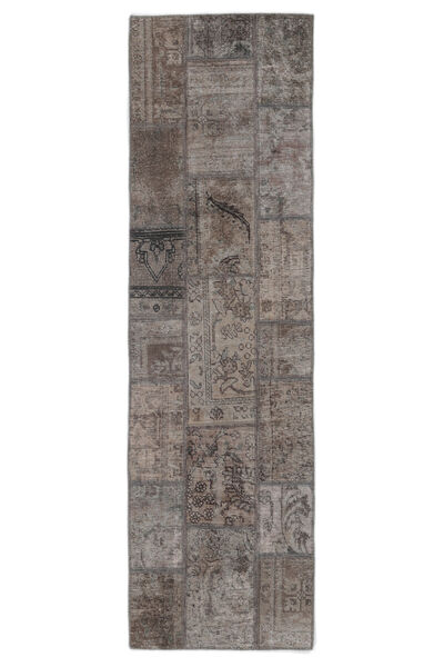 74X257 Patchwork Matot Matto Moderni Käytävämatto Ruskea/Musta (Villa, Persia/Iran) Carpetvista