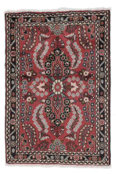 83X122 Lillian Teppe Orientalsk Svart/Mørk Rød (Ull, Persia/Iran) Carpetvista