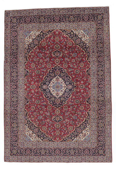 244X352 Tapete Oriental Kashan Vermelho Escuro/Preto (Lã, Pérsia/Irão) Carpetvista
