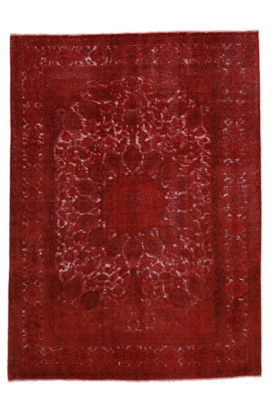 250X343 Tapete Colored Vintage Moderno Vermelho Escuro/Preto Grande (Lã, Pérsia/Irão) Carpetvista