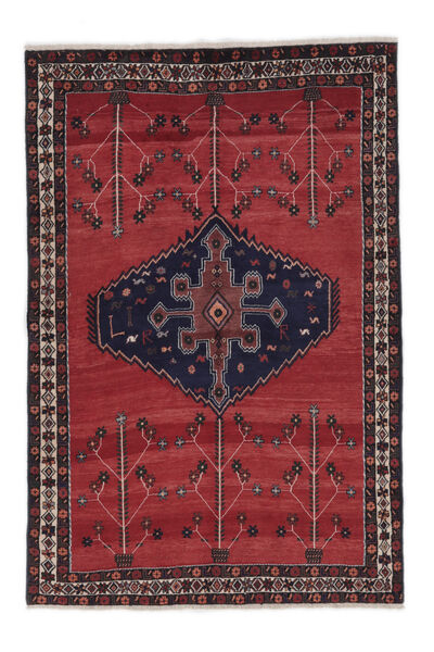 151X220 Χαλι Ανατολής Afshar Σκούρο Κόκκινο/Μαύρα (Μαλλί, Περσικά/Ιρανικά) Carpetvista