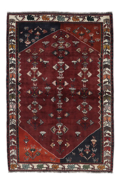  Persian Qashqai Rug 150X219 Black/Dark Red Carpetvista