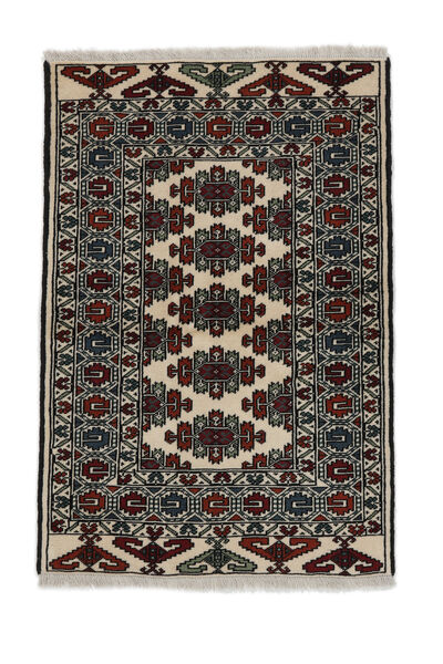 83X120 Turkaman Teppich Orientalischer Schwarz/Braun (Wolle, Persien/Iran) Carpetvista