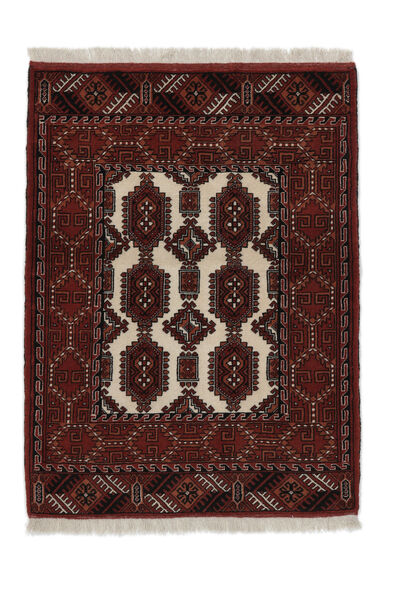 89X117 絨毯 オリエンタル トルクメン ブラック/ダークレッド (ウール, ペルシャ/イラン) Carpetvista