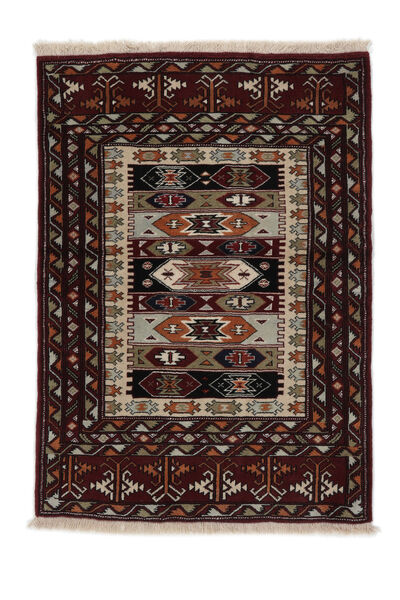 絨毯 トルクメン 86X118 ブラック/茶色 (ウール, ペルシャ/イラン)